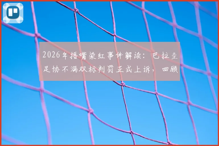2026年捂嘴染红事件解读：巴拉圭足协不满双标判罚正式上诉，回顾美洲杯争议判罚与国际足联规则